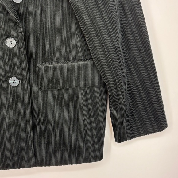 Worthington Womens Size 18 Double Breasted Blazer Jacket Forest Green Corduroy - Picture 4 of 11